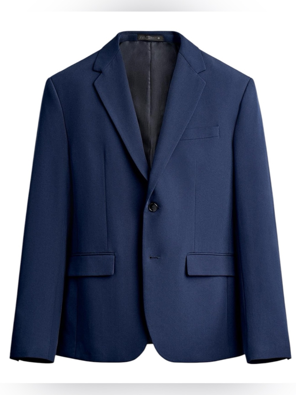 Zara Men Ink Blue Slim Fit Blazer Single Breasted Suit Jacket US 44 / EUR 5 NWOT